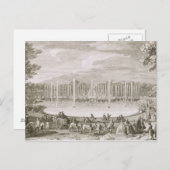 Uitzicht van de fontein Neptune, Versailles (engra Briefkaart (Voorkant / Achterkant)