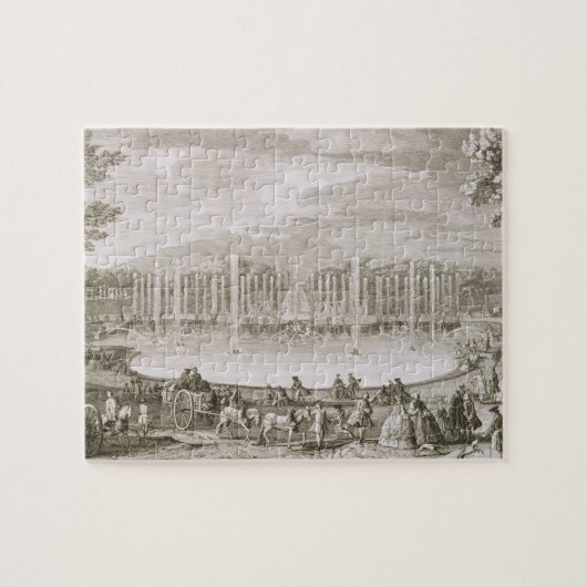 Uitzicht van de fontein Neptune, Versailles (engra Legpuzzel (Horizontaal)