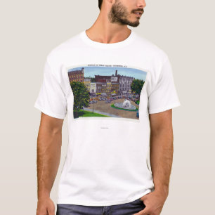 Uitzicht van de fontein van het Plein van het Publ T-shirt