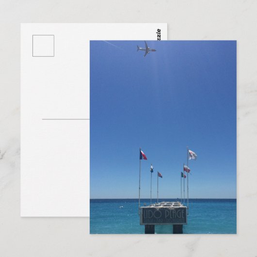 Uitzicht van de Franse Riviera in het Briefkaart v (Voorkant / Achterkant)