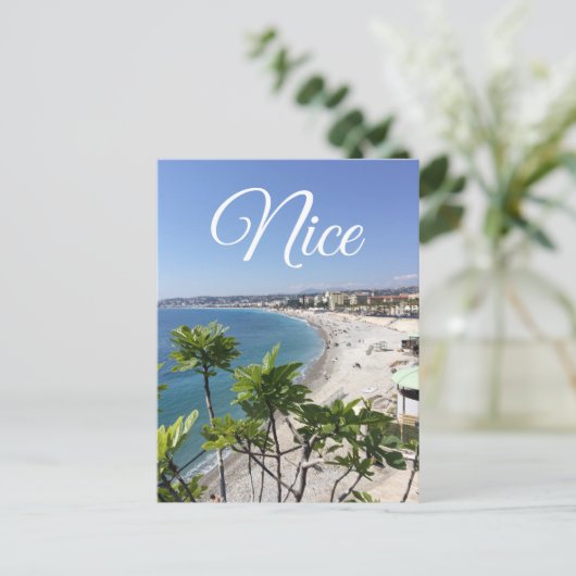 Uitzicht van de Franse Riviera in Nice Frankrijk Briefkaart (Staand voorkant)