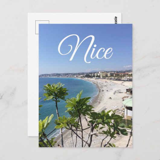 Uitzicht van de Franse Riviera in Nice Frankrijk Briefkaart (Voorkant / Achterkant)