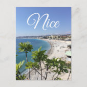 Uitzicht van de Franse Riviera in Nice Frankrijk Briefkaart (Voorkant)