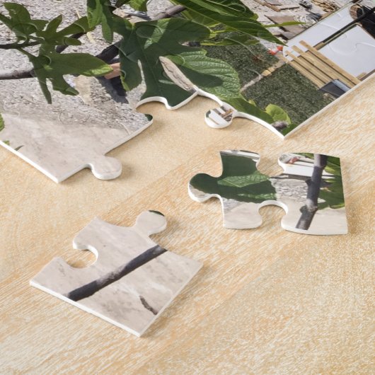 Uitzicht van de Franse Riviera in Nice Frankrijk Legpuzzel (Zijkant)