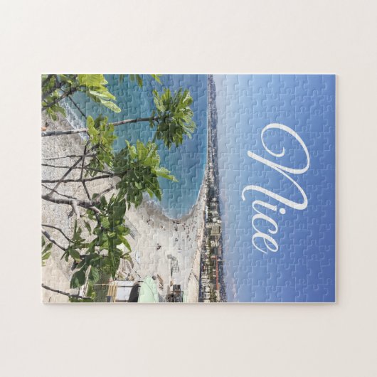 Uitzicht van de Franse Riviera in Nice Frankrijk Legpuzzel (Horizontaal)