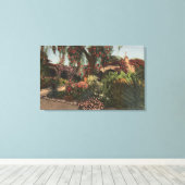 Uitzicht van de Front Mission Garden Canvas Afdruk (Insitu (Houten vloer))