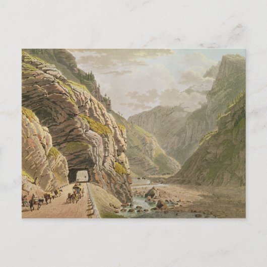 Uitzicht van de Galerie d'Algaby bij de Valais Bor Briefkaart (Voorkant)