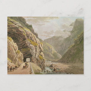 Uitzicht van de Galerie d'Algaby bij de Valais Bor Briefkaart