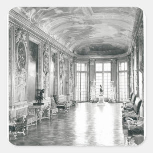Uitzicht van de Galerie d'Hercule, ontworpen in 16 Vierkante Sticker