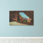 Uitzicht van de galerij op de Carmel Highway Canvas Afdruk (Insitu (Houten vloer))