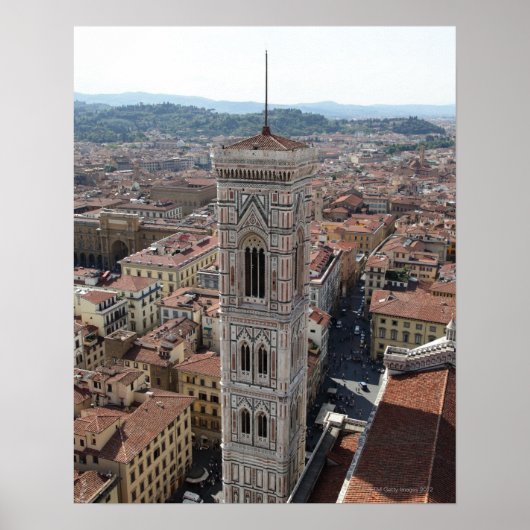 Uitzicht van de galmtoren van Giotto (Campanile di Poster (Voorkant)