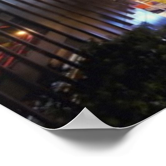 Uitzicht van de gebouwen van de financiële wijk ka poster (Hoek)