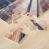 Uitzicht van de gebouwen van het financiële distri legpuzzel (Zijkant)