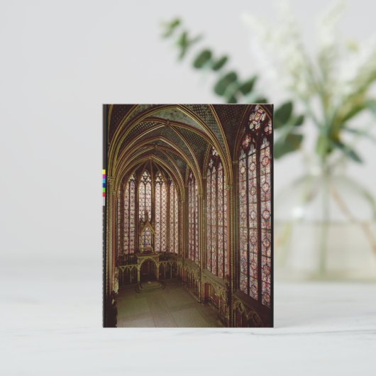 Uitzicht van de gekleurde ruiten briefkaart (Staand voorkant)