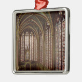 Uitzicht van de gekleurde ruiten metalen ornament (Links)