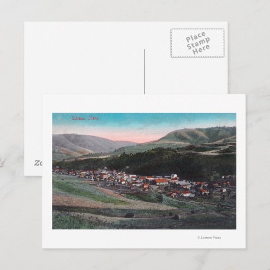 Uitzicht van de gemeente Culdesac, ID Briefkaart (Voorkant / Achterkant)