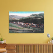 Uitzicht van de gemeente Culdesac, ID Canvas Afdruk (Insitu (Woonkamer))