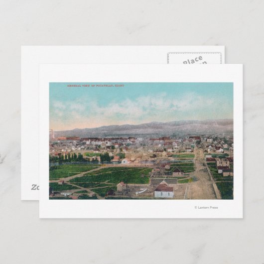 Uitzicht van de gemeente Pocatello, ID Briefkaart (Voorkant / Achterkant)