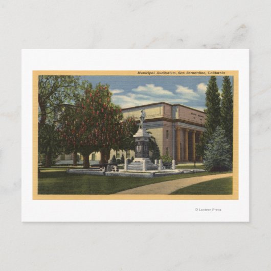 Uitzicht van de gemeenteraad van Auditorium Briefkaart (Voorkant)