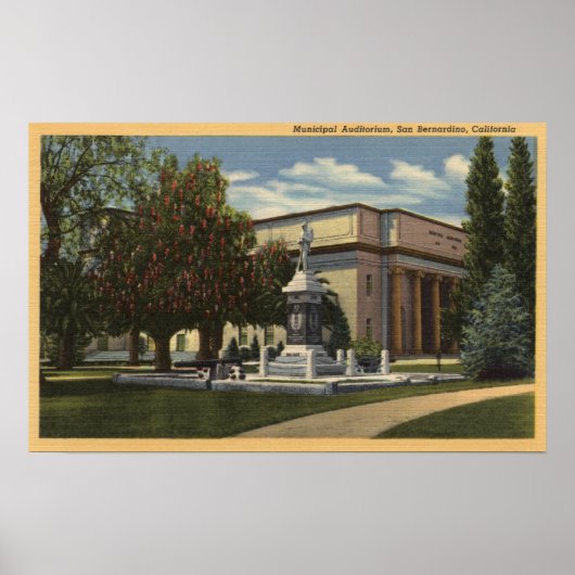 Uitzicht van de gemeenteraad van Auditorium Poster (Voorkant)
