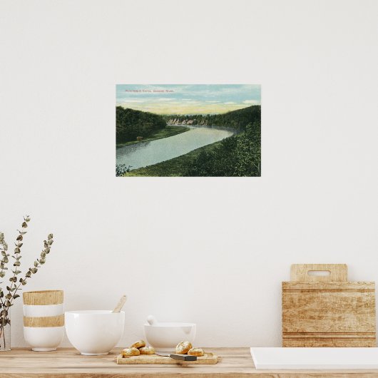 Uitzicht van de Genesee Poster (Keuken)