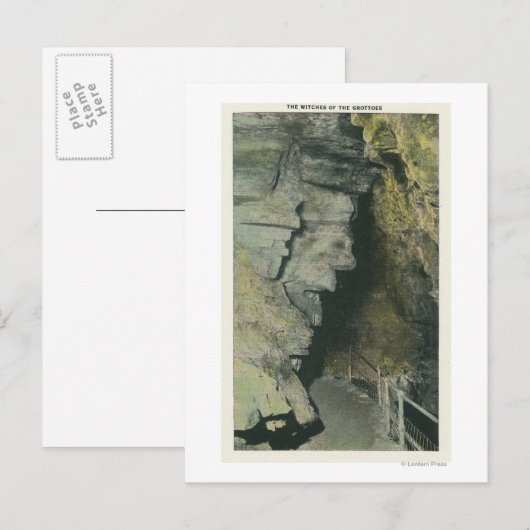 Uitzicht van de getuigen van de Grotto's Briefkaart (Voorkant / Achterkant)