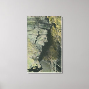 Uitzicht van de getuigen van de Grotto's Canvas Afdruk