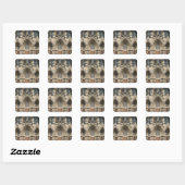 Uitzicht van de gevel, 13e tot 14e eeuw vierkante sticker (Vel)