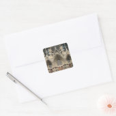Uitzicht van de gevel, 13e tot 14e eeuw vierkante sticker (Envelop)