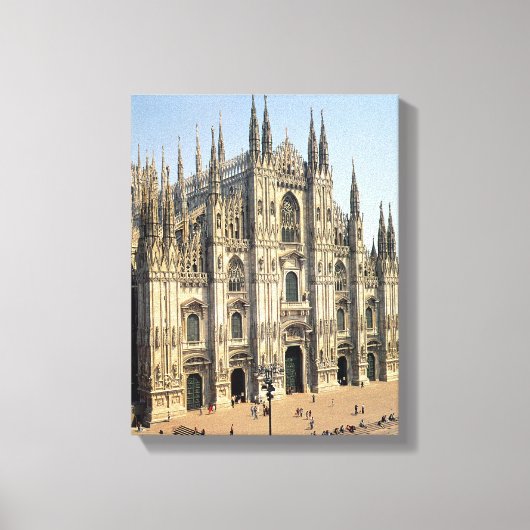 Uitzicht van de gevel, begonnen 1386 canvas afdruk (Voorkant)