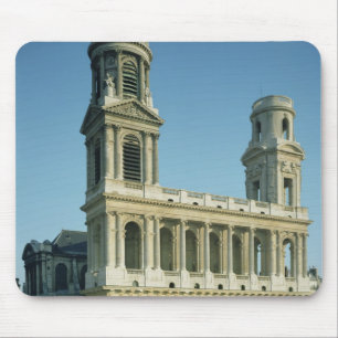 Uitzicht van de gevel van de kerk muismat