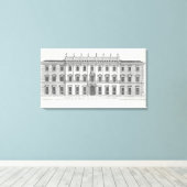 Uitzicht van de gevel van Palazzo Chigi, Rome, aan Canvas Afdruk (Insitu (Houten vloer))