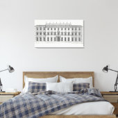 Uitzicht van de gevel van Palazzo Chigi, Rome, aan Canvas Afdruk (Insitu (Slaapkamer))