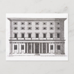 Uitzicht van de gevel van Palazzo Massimi alla Val Briefkaart
