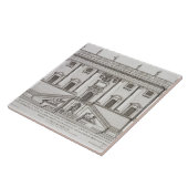 Uitzicht van de gevel van Palazzo Senatorio in Pia Tegeltje (Zijkant)