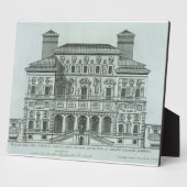 Uitzicht van de gevel van Villa Borghese, Rome (en Fotoplaat (Zijkant)