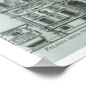 Uitzicht van de gevel van Villa Borghese, Rome (en Poster (Hoek)