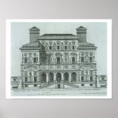 Uitzicht van de gevel van Villa Borghese, Rome (en Poster (Voorkant)