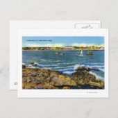 Uitzicht van de Gevist Boats van de strandloper va Briefkaart (Voorkant / Achterkant)