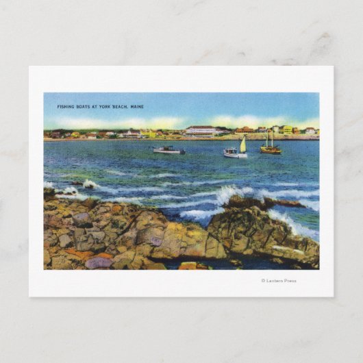 Uitzicht van de Gevist Boats van de strandloper va Briefkaart (Voorkant)