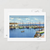 Uitzicht van de Geviste vloot in de haven Briefkaart (Voorkant / Achterkant)