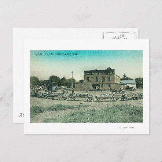 Uitzicht van de gierst naar de Mill Briefkaart (Voorkant / Achterkant)