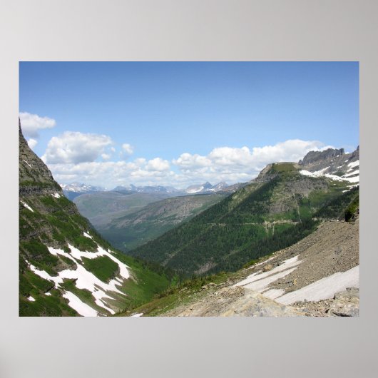 Uitzicht van de Going-to-the-Sun weg Poster (Voorkant)