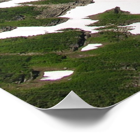 Uitzicht van de Going-to-the-Sun weg Poster (Hoek)