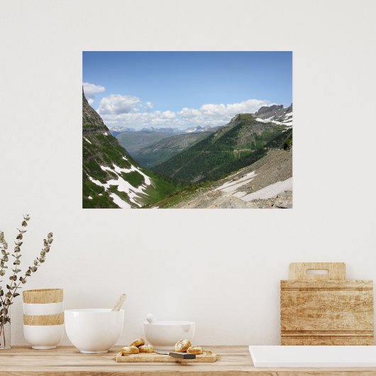 Uitzicht van de Going-to-the-Sun weg Poster (Keuken)