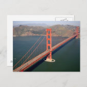 Uitzicht van de Golden Gate Bridge in de 2 Briefkaart (Voorkant / Achterkant)
