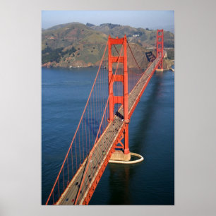 Uitzicht van de Golden Gate Bridge in de lucht Poster