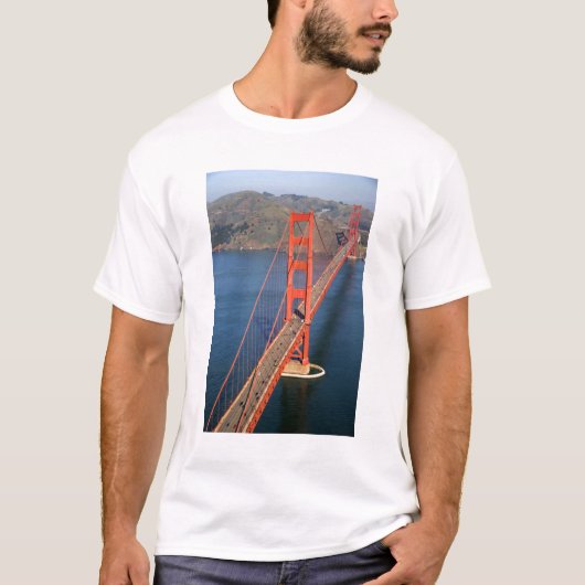 Uitzicht van de Golden Gate Bridge in de lucht T-shirt (Voorkant)