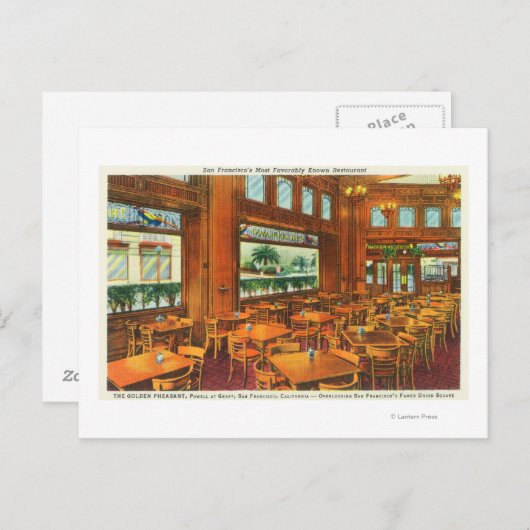 Uitzicht van de Golden Pheasant Briefkaart (Voorkant / Achterkant)