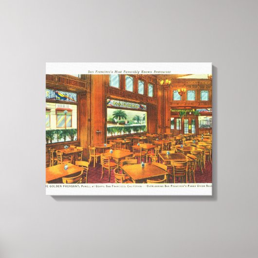 Uitzicht van de Golden Pheasant Canvas Afdruk (Voorkant)